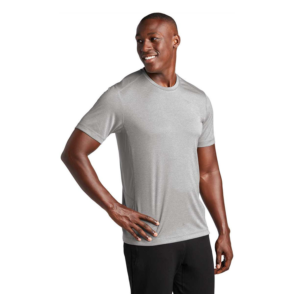 Sport-Tek Men's Light Grey Heather/Light Grey Endeavor Short Sleeve Tee