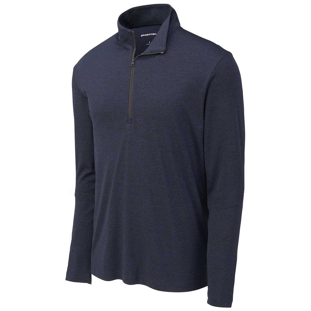 Sport-Tek Men's Deep Navy Heather Endeavor 1/4 Zip Pullover