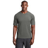 Sport-Tek Men's Dark Smoke Grey Short Sleeve Rashguard Tee