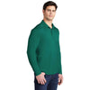 Sport-Tek Men's Marine Green Posi-UV Pro Long Sleeve Polo