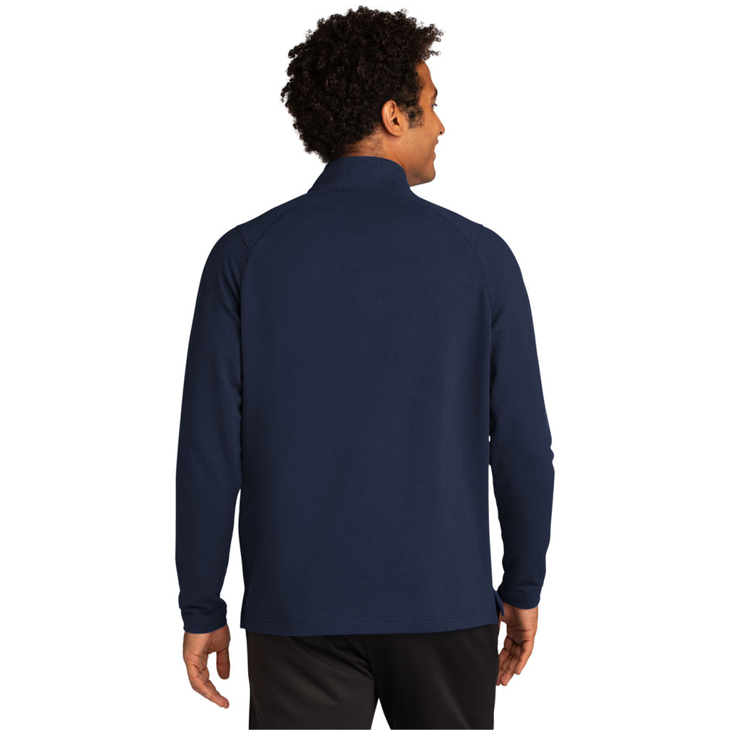 Sport-Tek Men's True Navy Sport-Wick Flex Fleece 1/4-Zip