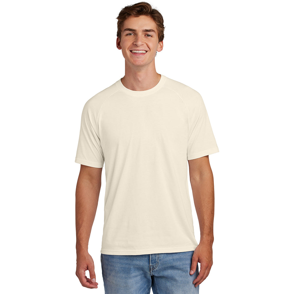 Sport-Tek Men's Ecru Halftime Raglan Tee