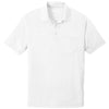 Sport-Tek Men's White PosiCharge RacerMesh Pocket Polo