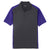 Sport-Tek Men's Iron Grey/Purple Colorblock Micropique Sport-Wick Polo