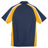 Sport-Tek Men's True Navy/Gold/White Tricolor Micropique Sport-Wick Polo