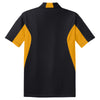 Sport-Tek Men's Black/ Gold Side Blocked Micropique Sport-Wick Polo