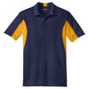 Sport-Tek Men's True Navy/Gold Side Blocked Micropique Sport-Wick Polo