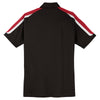 Sport-Tek Men's Black/True Red/White Tricolor Shoulder Micropique Sport-Wick Polo