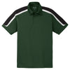 Sport-Tek Men's Forest Green/Black/White Tricolor Shoulder Micropique Sport-Wick Polo