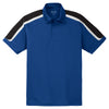 Sport-Tek Men's True Royal/Black/White Tricolor Shoulder Micropique Sport-Wick Polo