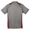 Sport-Tek Men's Vintage Heather/Maroon Heather Colorblock Contender Polo