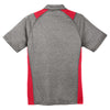 Sport-Tek Men's Vintage Heather/True Red Heather Colorblock Contender Polo