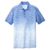 Sport-Tek Men's White/True Royal Ombre Heather Polo