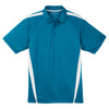 Sport-Tek Men's Blue Wake/ White PosiCharge Micro-Mesh Colorblock Polo