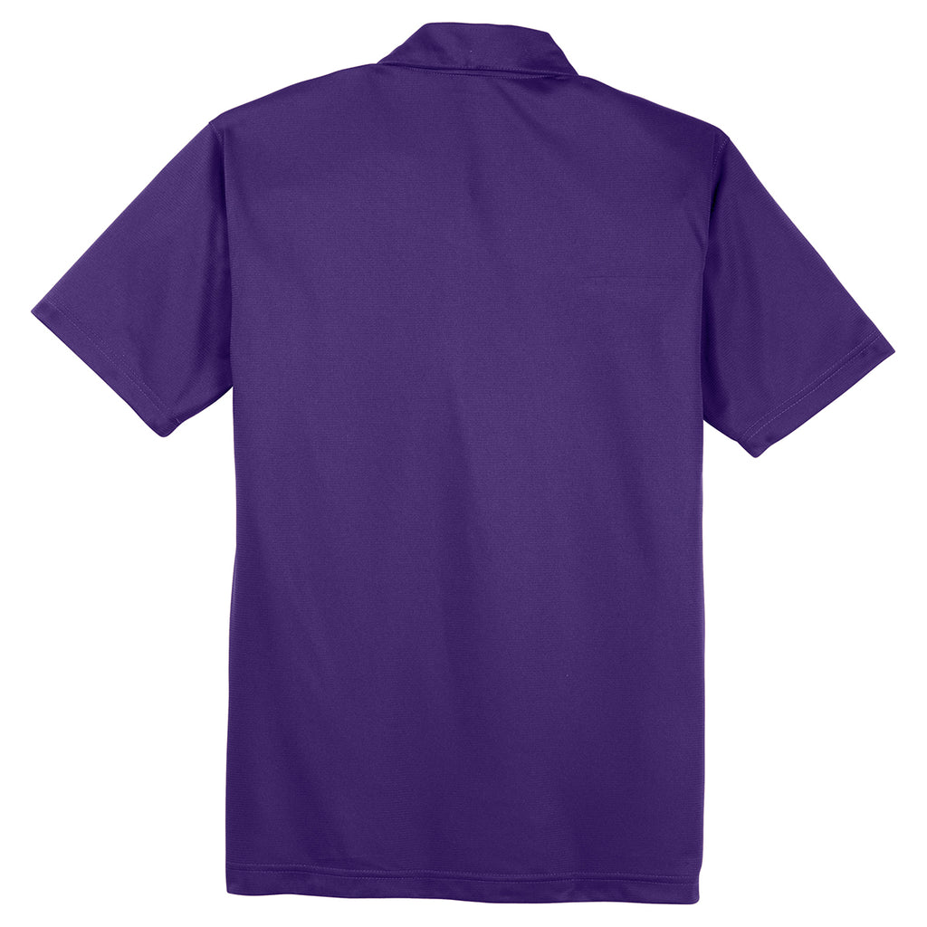 Sport-Tek Men's Purple PosiCharge Active Textured Polo