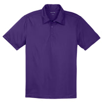 Sport-Tek Men's Purple PosiCharge Active Textured Polo