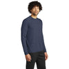 Sport-Tek Men's Dark Denim Heather Exchange 1.5 Long Sleeve Crew