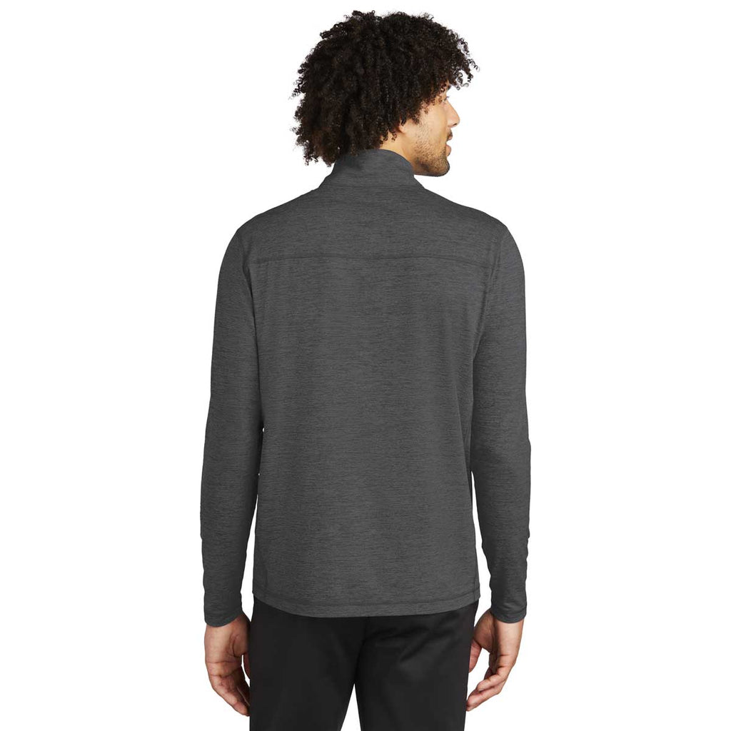 Sport-Tek Men's Graphite Heather Exchange 1.5 Long Sleeve Half Zip