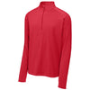 Sport-Tek Men's True Red Sport-Wick Stretch 1/4 Zip Pullover