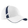 Sport-Tek White/True Navy Dry Zone Mesh Inset Cap