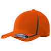 Sport-Tek Deep Orange/Black Flexfit Performance Colorblock Cap