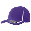 Sport-Tek Purple/White Flexfit Performance Colorblock Cap