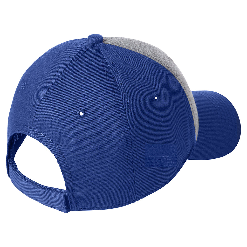 Sport-Tek Vintage Heather/True Royal Jersey Front Cap