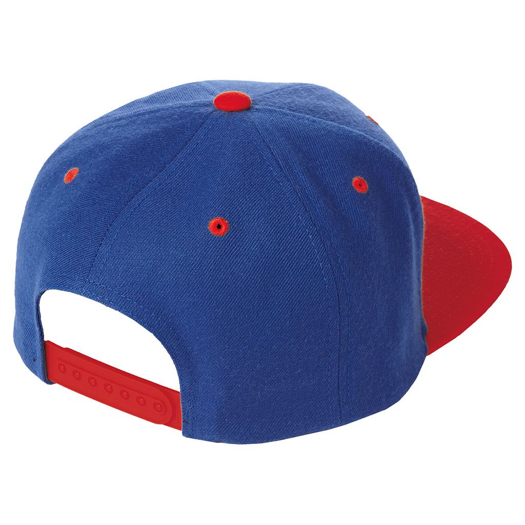 Sport-Tek True Royal/True Red Flat Bill Snapback Cap