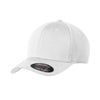 Sport-Tek White Flexfit Cool & Dry Poly Block Mesh Cap