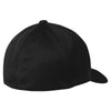 Sport-Tek Black Flexfit Grid Texture Cap