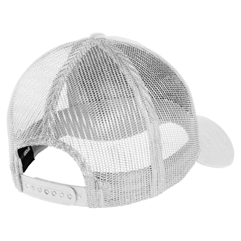 Sport-Tek White/White PosiCharge Competitor Mesh Back Cap