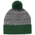 Sport-Tek Forest Green/Grey Heather Heather Pom Pom Beanie