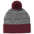 Sport-Tek Maroon/Grey Heather Heather Pom Pom Beanie