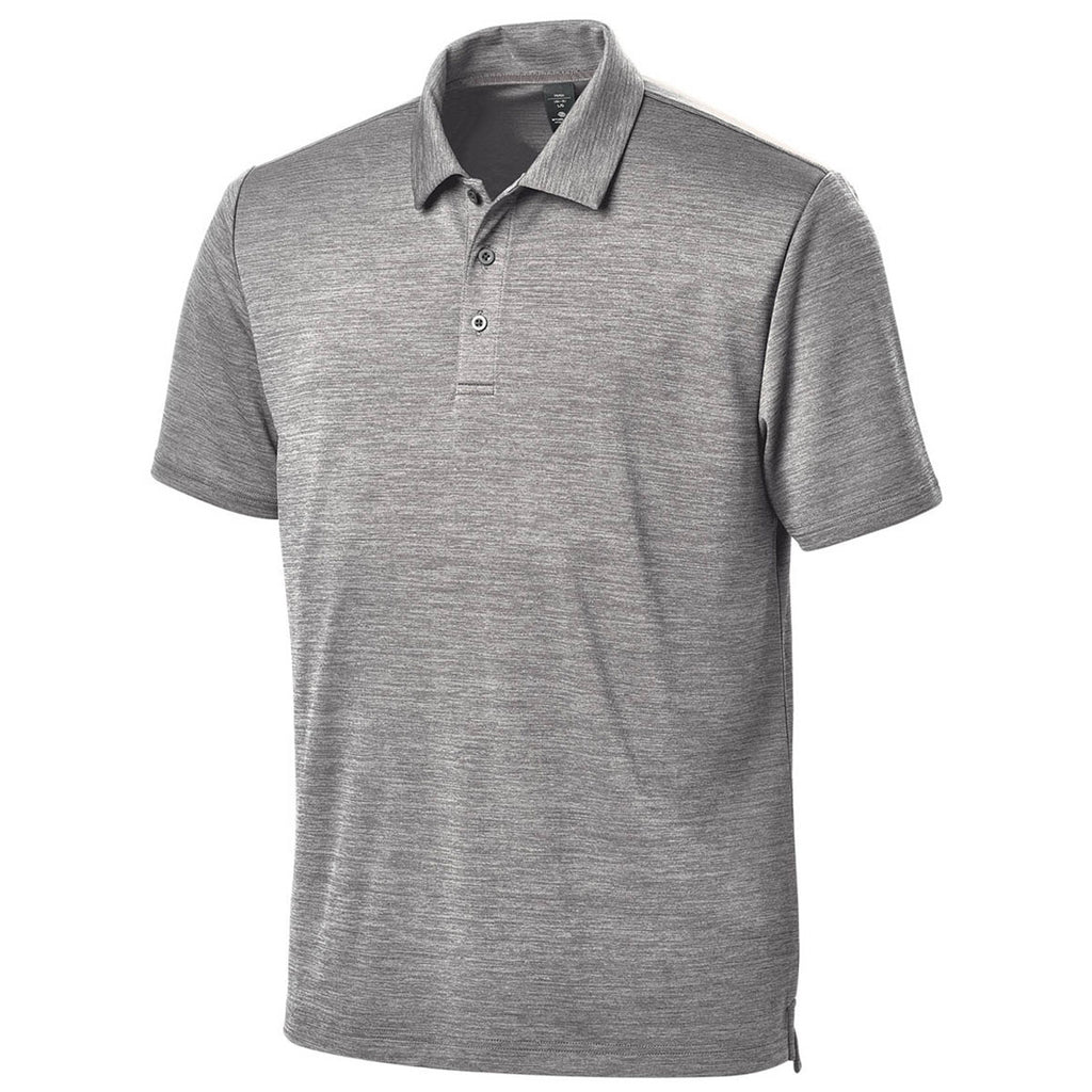 Stormtech Men's Grey Mix Torrente Short Sleeve Polo