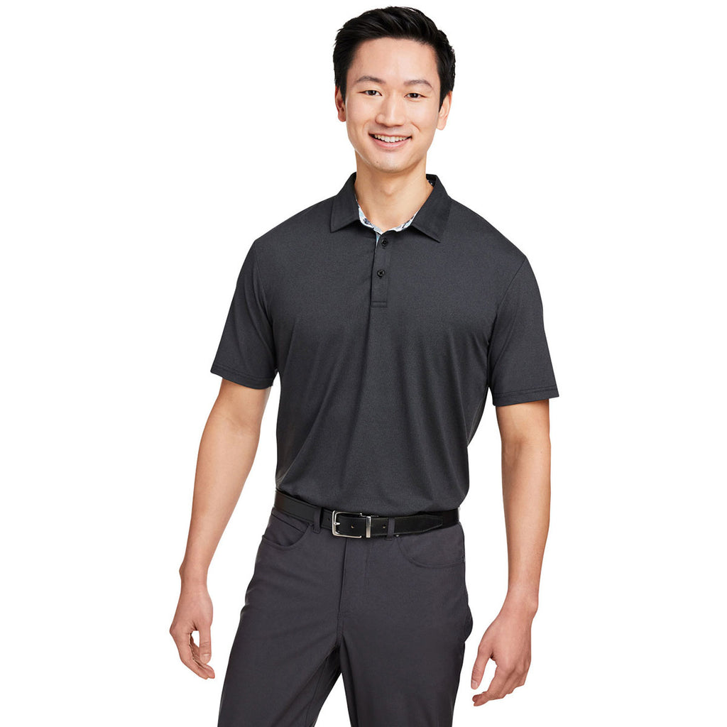 Swannies Golf Men's Black Heather James Polo