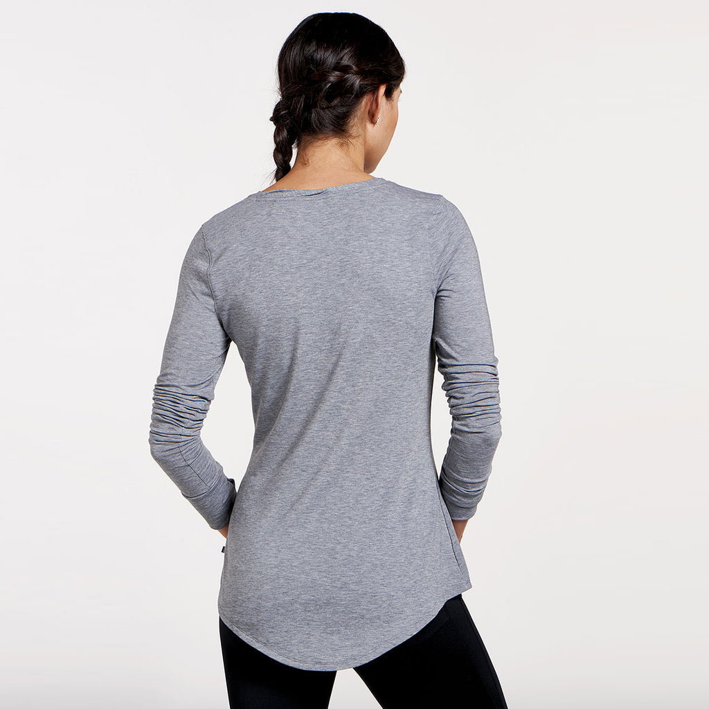 Toad & Co. Women's Heather Grey Debug Swifty Long Sleeve Tee