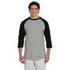 Champion Men's Grey/Black Baseball T-Shirt