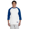 Champion Men's White/Blue Baseball T-Shirt