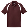 Sport-Tek Men's Maroon/White Dry Zone Colorblock Raglan Polo