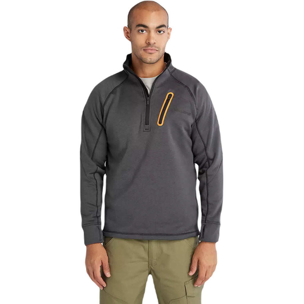 Timberland Men's Charcoal Heather/Charcoal Reaxion 1/4 Zip Fleece