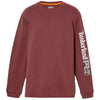 Timberland Men's Maroon Core Logo Long-Sleeve T-Shirt