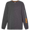 Timberland Men's Deepest Grey Heather Core Logo Long-Sleeve T-Shirt