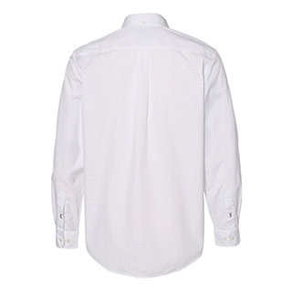 Tommy Hilfiger Men's Bright White 100s Two-Ply Polka Dot Shirt