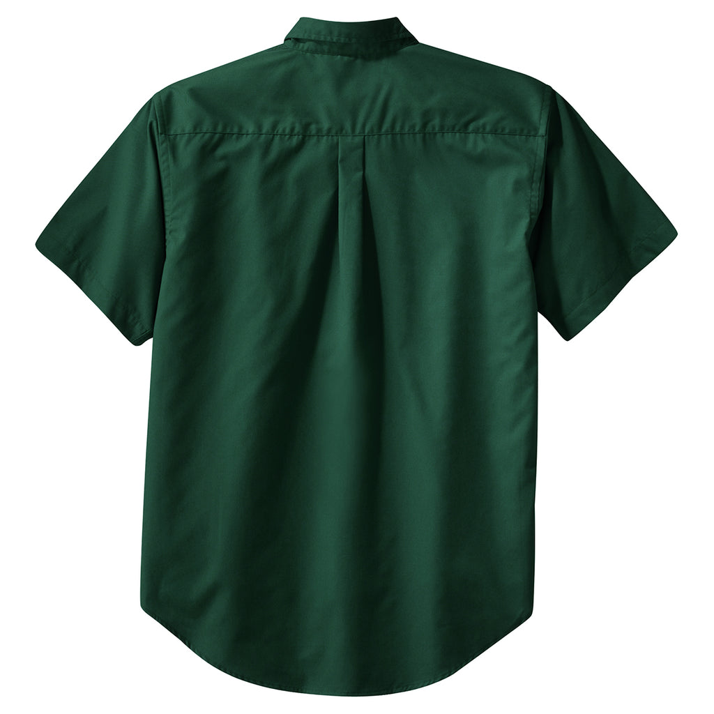 Port Authority Men's Dark Green/Navy Tall Short Sleeve Easy Care Shirt