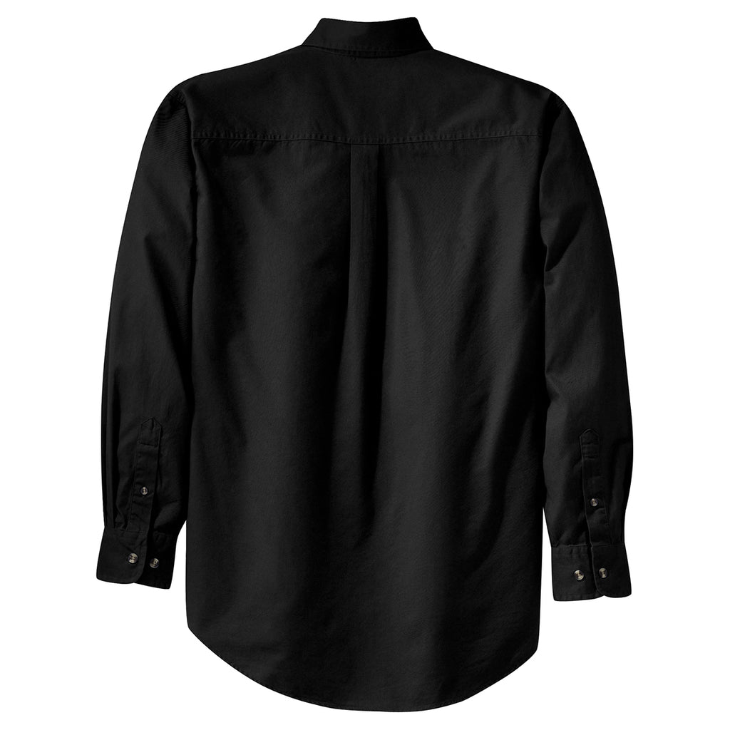 Port Authority Men's Black Tall Long Sleeve Twill Shirt