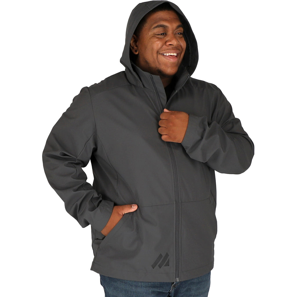 Trimark Men's Grey Storm Manzano Eco Softshell Jacket