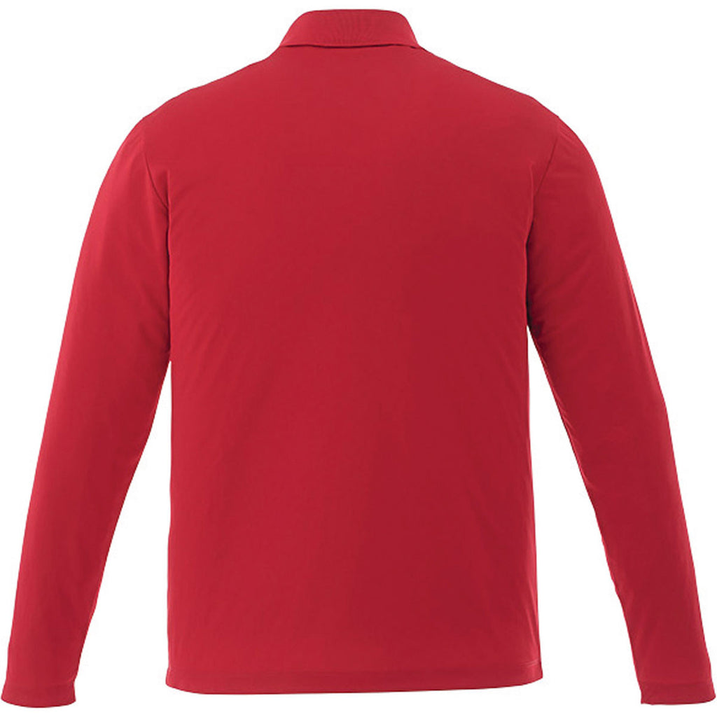 Trimark Men's Team Red Mori Long Sleeve Polo