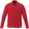 Elevate Men's Team Red Mori Long Sleeve Polo