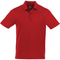 Elevate Men's Team Red/Steel Grey Wilcox Short Sleeve Polo