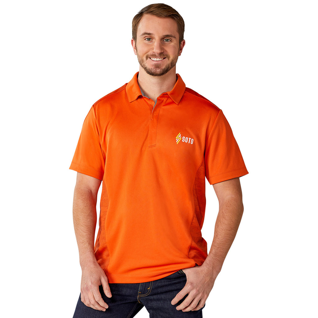 Elevate Men's Saffron Piedmont Short Sleeve Polo